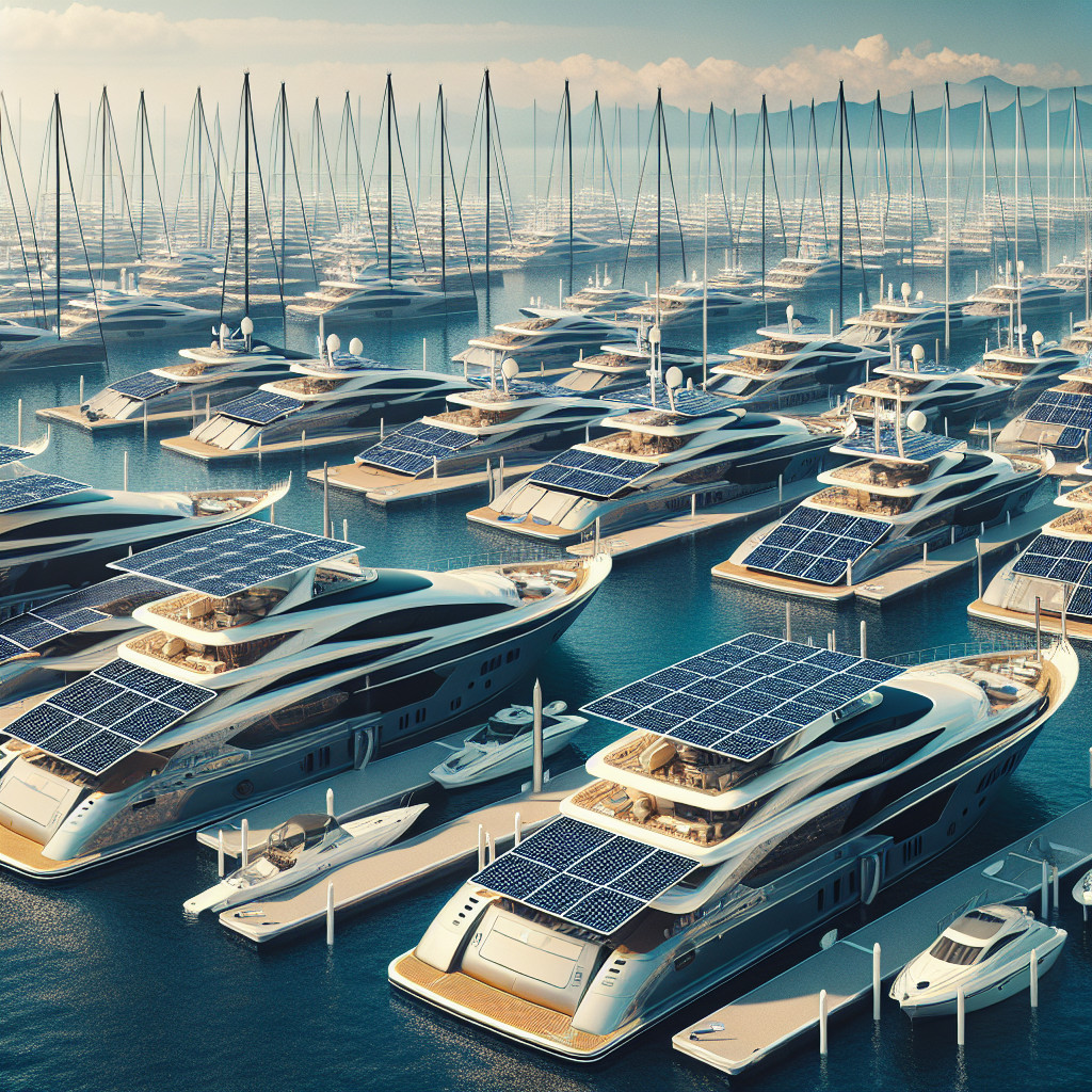 a lot of sustainable yachts